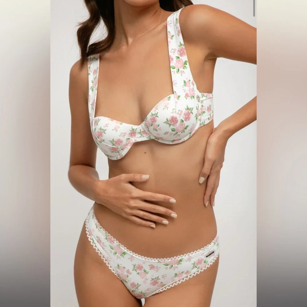 Blackbough swim babydoll pointelle bikini - Picture 3 of 9